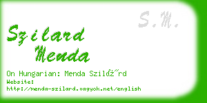 szilard menda business card